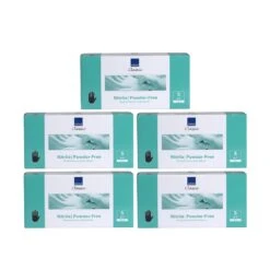 5x Abena Nitril-Handschoenen Classic Poedervrij Maat S Zwart 100st