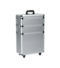 Sibel Aluminium Koffer 3-delig Op Wieltjes Zilver 65x43x22cm