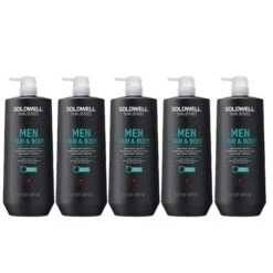 5x Goldwell Dualsenses For Men Hair & Body Shampoo 1000ml